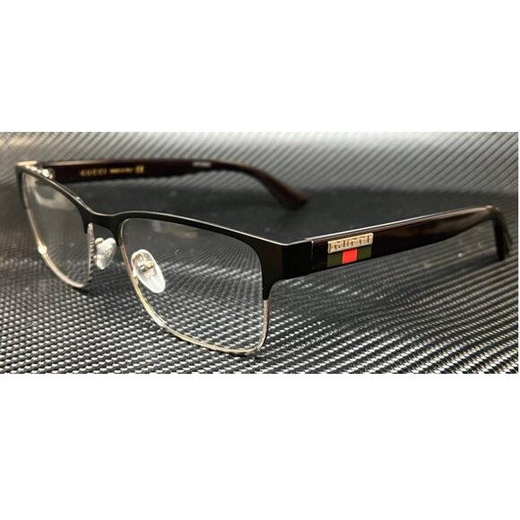 Gucci Men's Black Eyeglasses Gold Gucci Stamp New - Picture 1 of 5